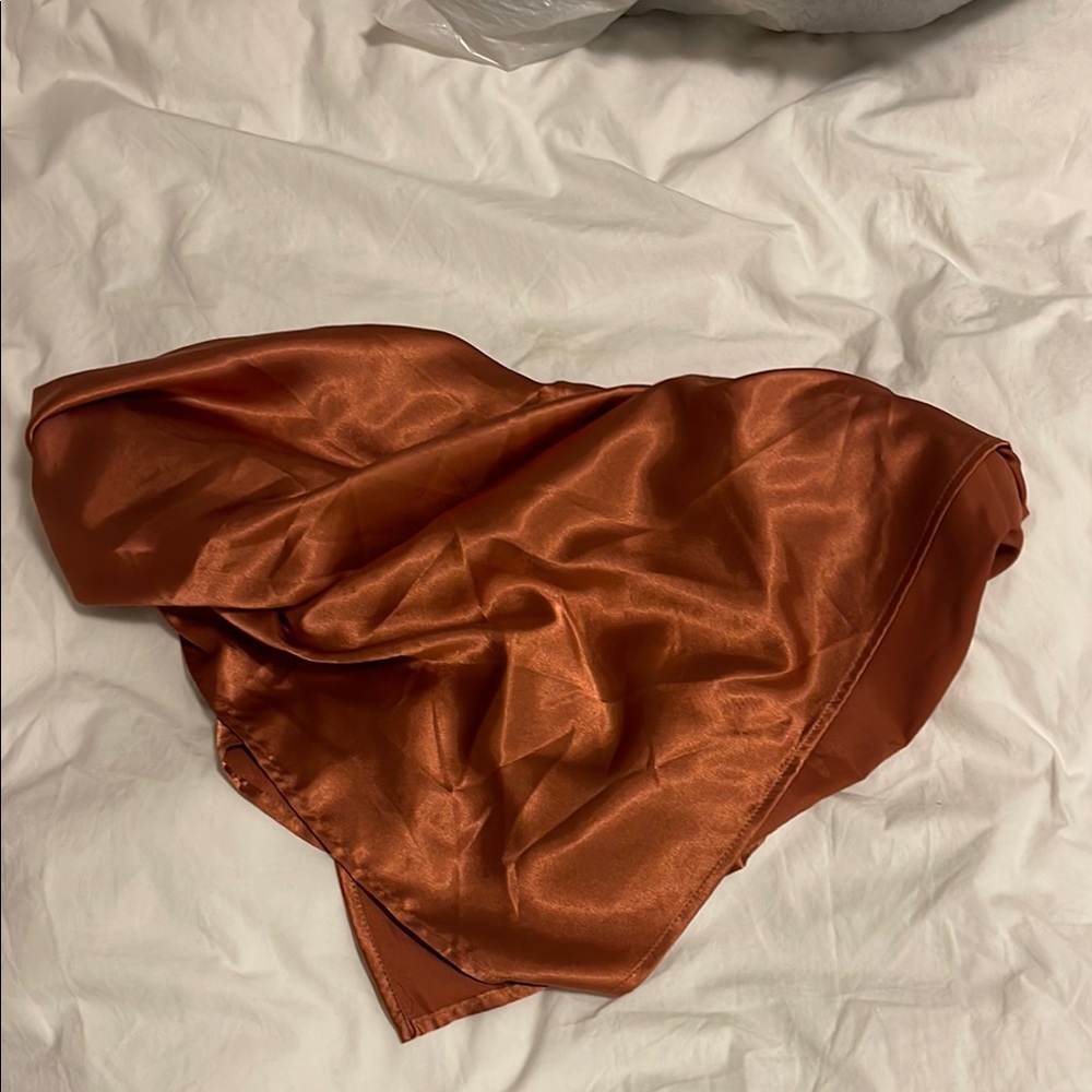Silky Orange tie top